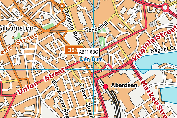 AB11 6BG map - OS VectorMap District (Ordnance Survey) AB11 6BG map - OS VectorMap District (Ordnance Survey)