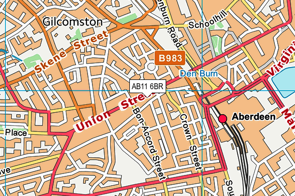 AB11 6BR map - OS VectorMap District (Ordnance Survey) AB11 6BR map - OS VectorMap District (Ordnance Survey)