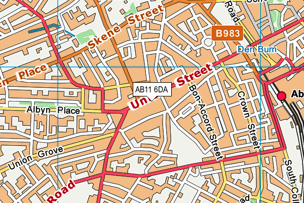 AB11 6DA map - OS VectorMap District (Ordnance Survey) AB11 6DA map - OS VectorMap District (Ordnance Survey)