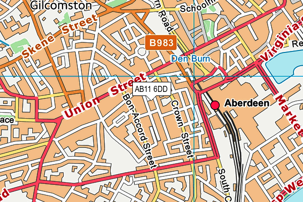 AB11 6DD map - OS VectorMap District (Ordnance Survey) AB11 6DD map - OS VectorMap District (Ordnance Survey)