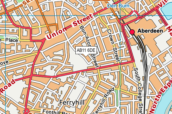 AB11 6DE map - OS VectorMap District (Ordnance Survey) AB11 6DE map - OS VectorMap District (Ordnance Survey)