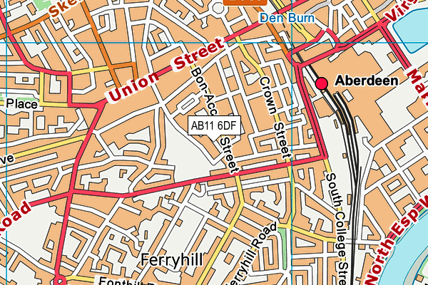 AB11 6DF map - OS VectorMap District (Ordnance Survey) AB11 6DF map - OS VectorMap District (Ordnance Survey)