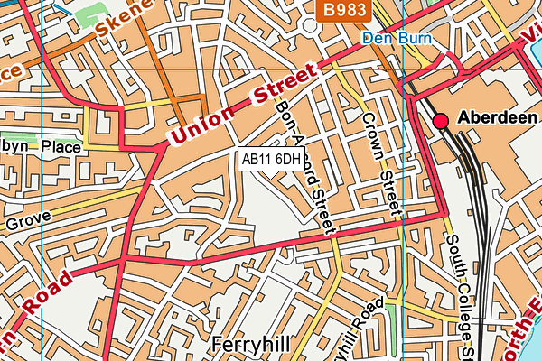 AB11 6DH map - OS VectorMap District (Ordnance Survey) AB11 6DH map - OS VectorMap District (Ordnance Survey)