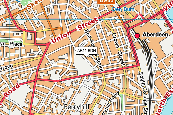 AB11 6DN map - OS VectorMap District (Ordnance Survey) AB11 6DN map - OS VectorMap District (Ordnance Survey)