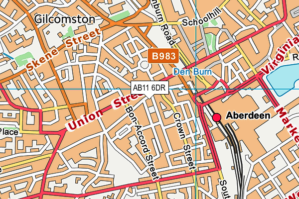 AB11 6DR map - OS VectorMap District (Ordnance Survey) AB11 6DR map - OS VectorMap District (Ordnance Survey)
