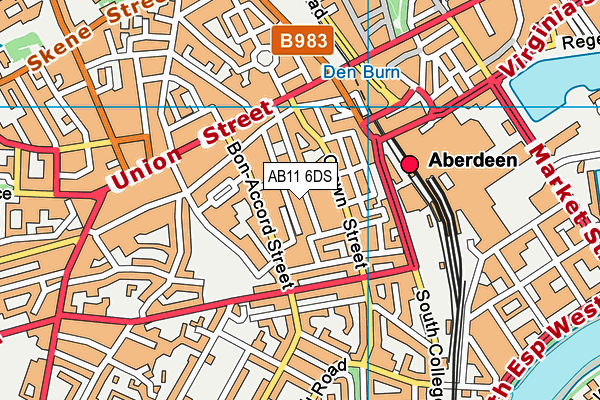 AB11 6DS map - OS VectorMap District (Ordnance Survey) AB11 6DS map - OS VectorMap District (Ordnance Survey)