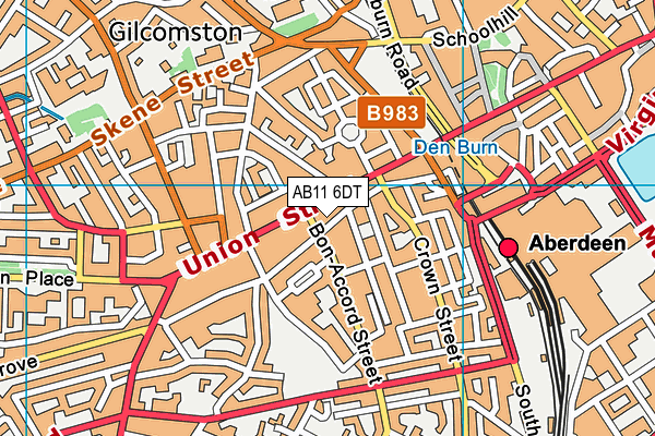 AB11 6DT map - OS VectorMap District (Ordnance Survey) AB11 6DT map - OS VectorMap District (Ordnance Survey)