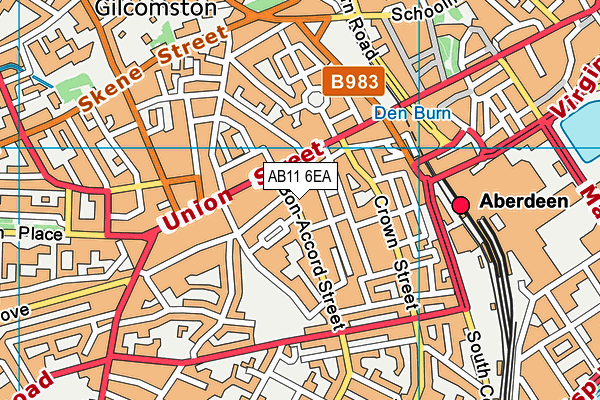 AB11 6EA map - OS VectorMap District (Ordnance Survey) AB11 6EA map - OS VectorMap District (Ordnance Survey)