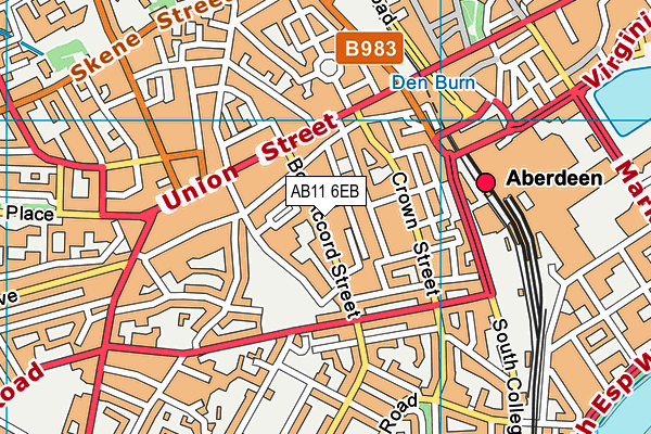 AB11 6EB map - OS VectorMap District (Ordnance Survey) AB11 6EB map - OS VectorMap District (Ordnance Survey)