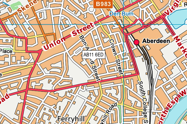 AB11 6ED map - OS VectorMap District (Ordnance Survey) AB11 6ED map - OS VectorMap District (Ordnance Survey)
