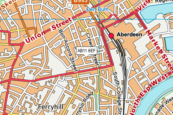 AB11 6EF map - OS VectorMap District (Ordnance Survey) AB11 6EF map - OS VectorMap District (Ordnance Survey)