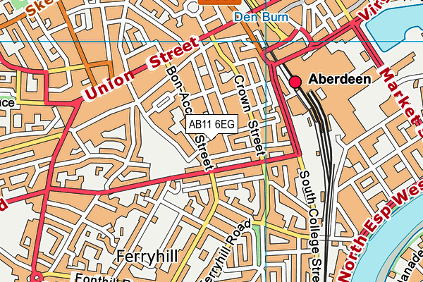 AB11 6EG map - OS VectorMap District (Ordnance Survey)