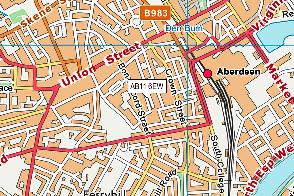 AB11 6EW map - OS VectorMap District (Ordnance Survey) AB11 6EW map - OS VectorMap District (Ordnance Survey)