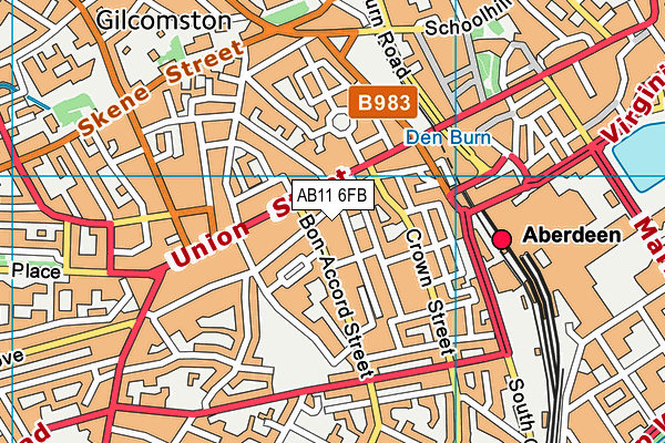 AB11 6FB map - OS VectorMap District (Ordnance Survey) AB11 6FB map - OS VectorMap District (Ordnance Survey)
