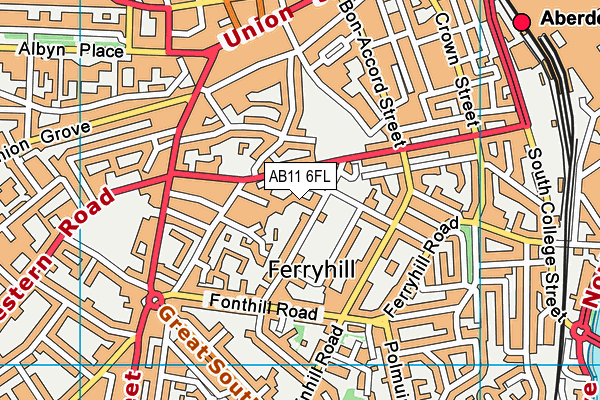 AB11 6FL map - OS VectorMap District (Ordnance Survey) AB11 6FL map - OS VectorMap District (Ordnance Survey)