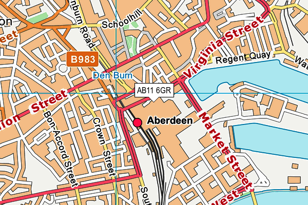AB11 6GR map - OS VectorMap District (Ordnance Survey) AB11 6GR map - OS VectorMap District (Ordnance Survey)