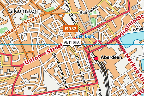 AB11 6HA map - OS VectorMap District (Ordnance Survey) AB11 6HA map - OS VectorMap District (Ordnance Survey)