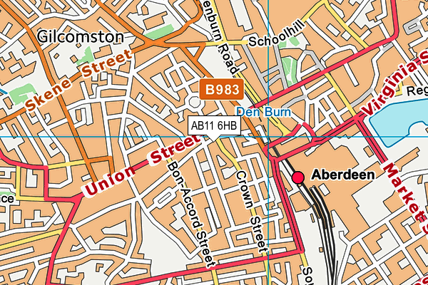 AB11 6HB map - OS VectorMap District (Ordnance Survey) AB11 6HB map - OS VectorMap District (Ordnance Survey)