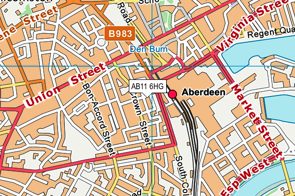 AB11 6HG map - OS VectorMap District (Ordnance Survey) AB11 6HG map - OS VectorMap District (Ordnance Survey)