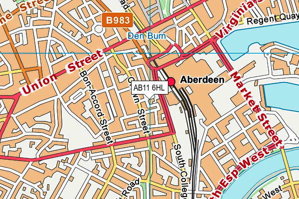 AB11 6HL map - OS VectorMap District (Ordnance Survey) AB11 6HL map - OS VectorMap District (Ordnance Survey)