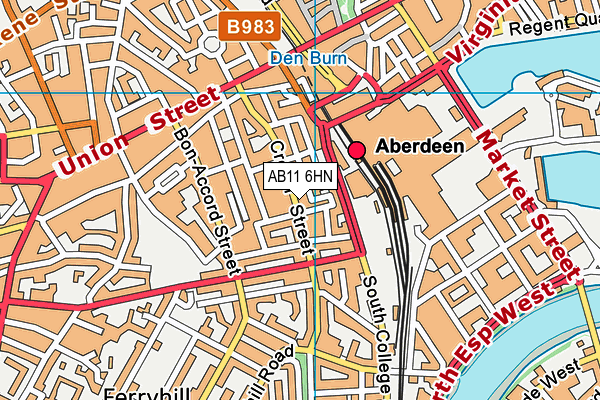 AB11 6HN map - OS VectorMap District (Ordnance Survey) AB11 6HN map - OS VectorMap District (Ordnance Survey)