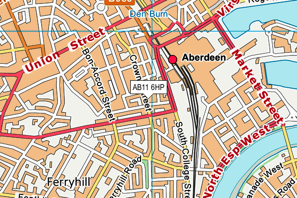 AB11 6HP map - OS VectorMap District (Ordnance Survey)