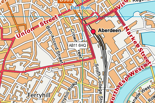 AB11 6HQ map - OS VectorMap District (Ordnance Survey) AB11 6HQ map - OS VectorMap District (Ordnance Survey)
