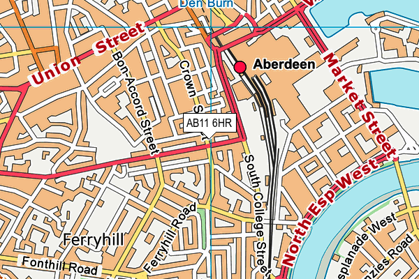 AB11 6HR map - OS VectorMap District (Ordnance Survey) AB11 6HR map - OS VectorMap District (Ordnance Survey)