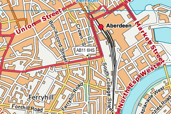 AB11 6HS map - OS VectorMap District (Ordnance Survey)