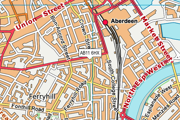 AB11 6HX map - OS VectorMap District (Ordnance Survey) AB11 6HX map - OS VectorMap District (Ordnance Survey)