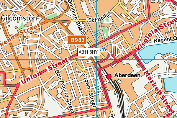 AB11 6HY map - OS VectorMap District (Ordnance Survey) AB11 6HY map - OS VectorMap District (Ordnance Survey)