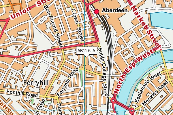 AB11 6JA map - OS VectorMap District (Ordnance Survey) AB11 6JA map - OS VectorMap District (Ordnance Survey)