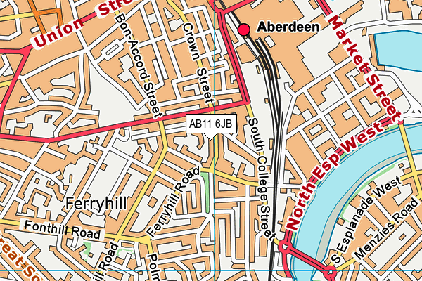 AB11 6JB map - OS VectorMap District (Ordnance Survey) AB11 6JB map - OS VectorMap District (Ordnance Survey)
