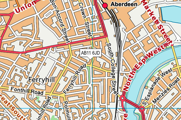 AB11 6JD map - OS VectorMap District (Ordnance Survey) AB11 6JD map - OS VectorMap District (Ordnance Survey)