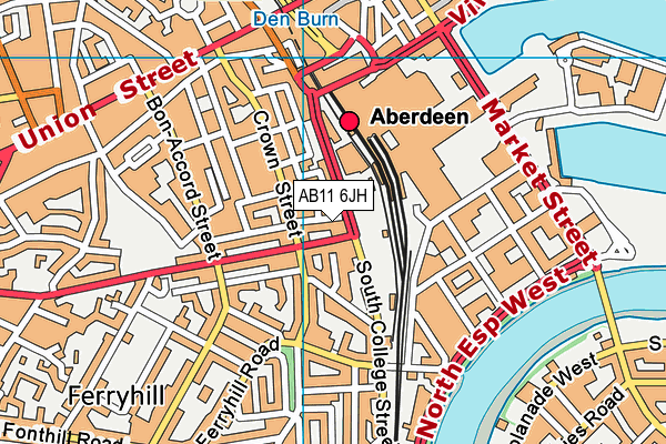 AB11 6JH map - OS VectorMap District (Ordnance Survey) AB11 6JH map - OS VectorMap District (Ordnance Survey)