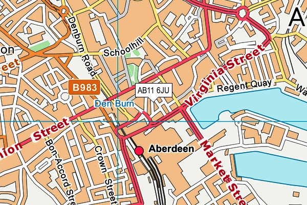 AB11 6JU map - OS VectorMap District (Ordnance Survey) AB11 6JU map - OS VectorMap District (Ordnance Survey)