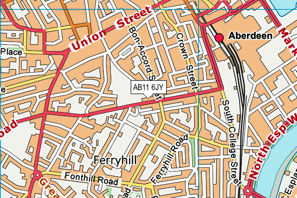 AB11 6JY map - OS VectorMap District (Ordnance Survey) AB11 6JY map - OS VectorMap District (Ordnance Survey)
