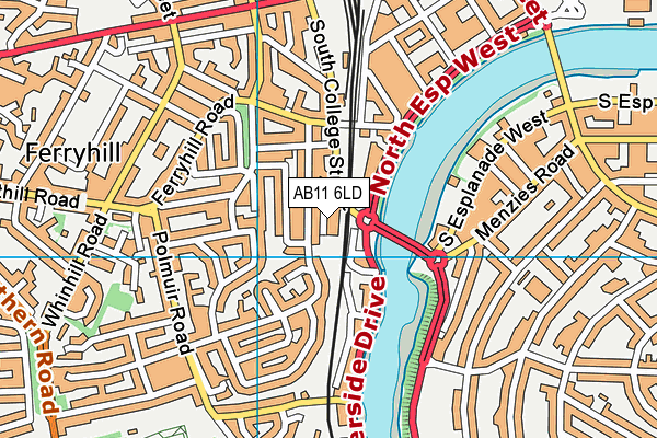 AB11 6LD map - OS VectorMap District (Ordnance Survey) AB11 6LD map - OS VectorMap District (Ordnance Survey)