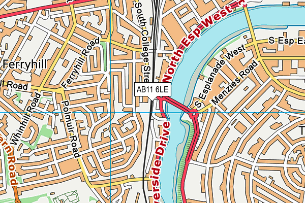 AB11 6LE map - OS VectorMap District (Ordnance Survey) AB11 6LE map - OS VectorMap District (Ordnance Survey)