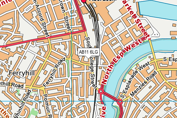AB11 6LG map - OS VectorMap District (Ordnance Survey) AB11 6LG map - OS VectorMap District (Ordnance Survey)