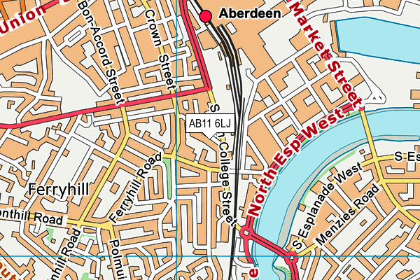 AB11 6LJ map - OS VectorMap District (Ordnance Survey) AB11 6LJ map - OS VectorMap District (Ordnance Survey)