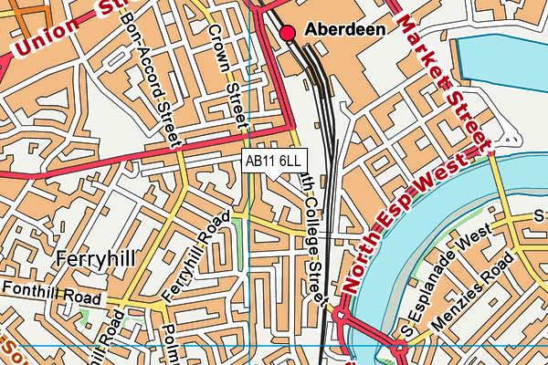 AB11 6LL map - OS VectorMap District (Ordnance Survey) AB11 6LL map - OS VectorMap District (Ordnance Survey)