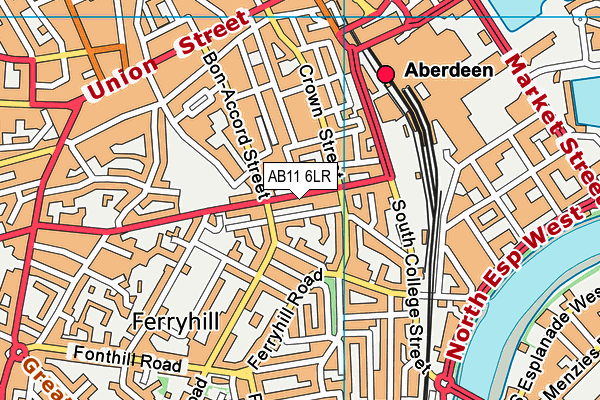 AB11 6LR map - OS VectorMap District (Ordnance Survey)