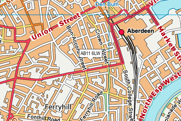 AB11 6LW map - OS VectorMap District (Ordnance Survey) AB11 6LW map - OS VectorMap District (Ordnance Survey)