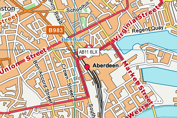 AB11 6LX map - OS VectorMap District (Ordnance Survey) AB11 6LX map - OS VectorMap District (Ordnance Survey)