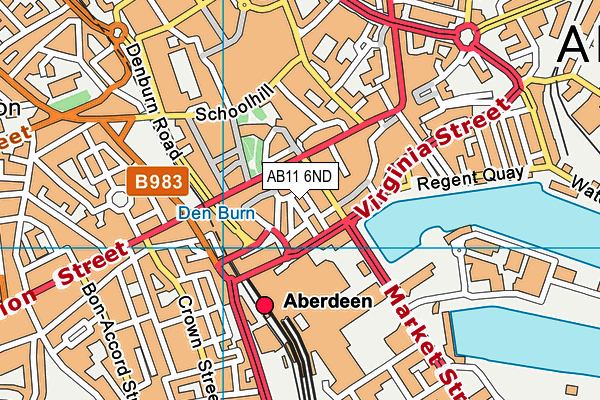 AB11 6ND map - OS VectorMap District (Ordnance Survey) AB11 6ND map - OS VectorMap District (Ordnance Survey)