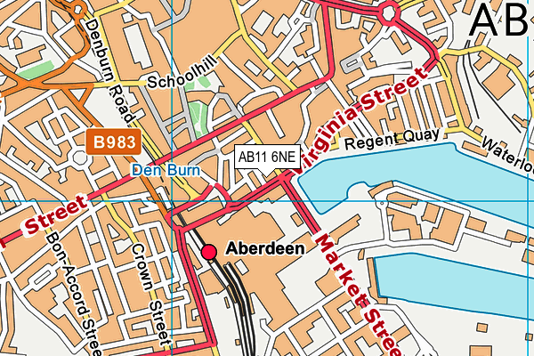 AB11 6NE map - OS VectorMap District (Ordnance Survey) AB11 6NE map - OS VectorMap District (Ordnance Survey)