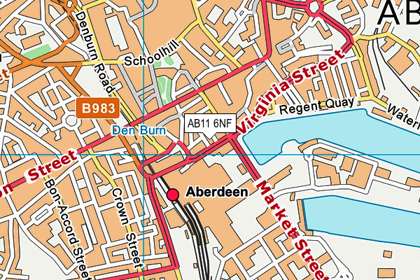 AB11 6NF map - OS VectorMap District (Ordnance Survey) AB11 6NF map - OS VectorMap District (Ordnance Survey)