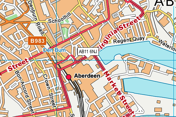 AB11 6NJ map - OS VectorMap District (Ordnance Survey) AB11 6NJ map - OS VectorMap District (Ordnance Survey)