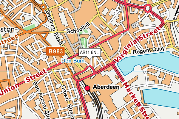 AB11 6NL map - OS VectorMap District (Ordnance Survey) AB11 6NL map - OS VectorMap District (Ordnance Survey)